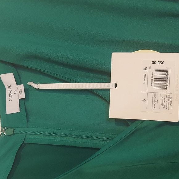 Cushnie for Target Emerald Green Faux Wrap Long Sleeved Dress Size 6 NWT - Picture 12 of 16